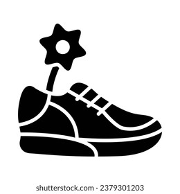 Shoes Vector Glyph Icon For Personal And Commercial Use.
