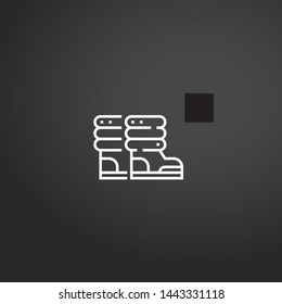 Shoes vector icon. Shoes concept stroke symbol design. Thin graphic elements vector illustration, outline pattern for your web site design, logo, UI. EPS 10.