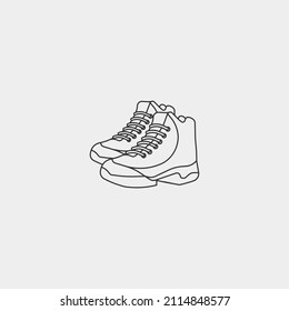 Shoes vector icon illustration sign