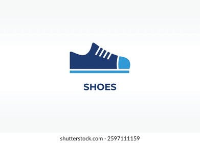 SHOES vector, icon or logo sign isolated symbol illustration
