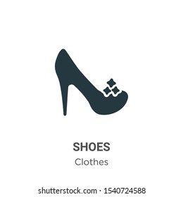 Shoes vector icon on white background. Flat vector shoes icon symbol sign from modern clothes collection for mobile concept and web apps design.