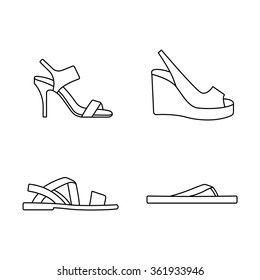 Shoes vector icons