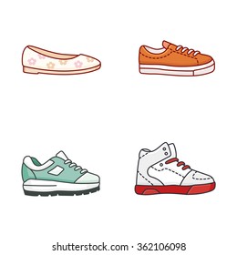 Shoes vector icons