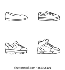 Shoes vector icons