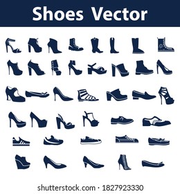 shoes vector icons, man shoes symbol, shoes graphic design elements, vector illustration template.vector illustration