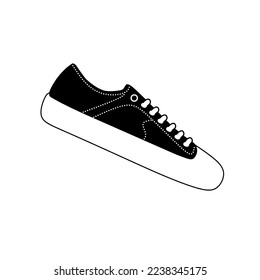 shoes vector illustration black and white color suitable for lifestyle, footwear, sport,symbol, business