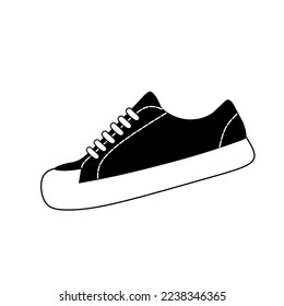 shoes vector illustration black and white color suitable for lifestyle, footwear, sport,symbol, business