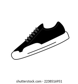 shoes vector illustration black white color suitable for lifestyle, footwear, sport, business