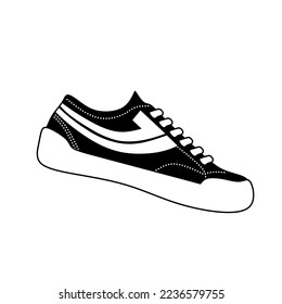 calzado vectorial ilustración estilo plano color blanco negro adecuado para deporte, industria, estilo, colección