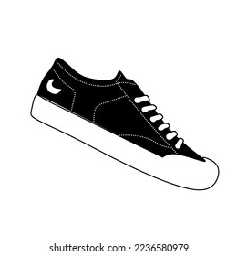 shoes vector illustration flat style black white color suitable for sport, industry, style,collection