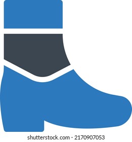 Ilustración de vectores de zapatos en un fondo transparente.Símbolos de calidad premium.Icono de vector glifos para el diseño de conceptos y gráficos.