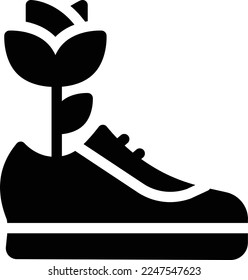 la ilustración del vector de zapatos en un fondo transparente. Símbolos de calidad superior. Iconos vectoriales de glifos para diseño de conceptos y gráficos. 
