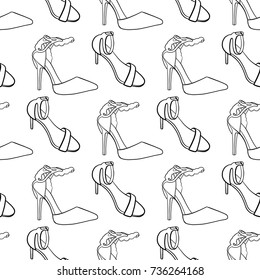 Shoes, vector illustration, pattern, fashion 
