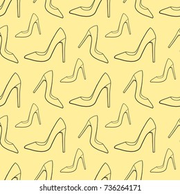 Shoes, vector illustration, pattern, fashion 
