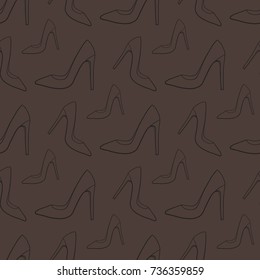 Shoes, vector illustration, pattern, fashion 