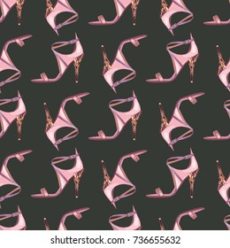 Shoes, vector illustration, pattern, fashion  