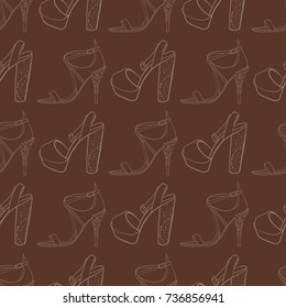 Shoes, vector illustration, pattern, fashion  