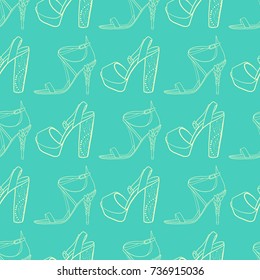 Shoes, vector illustration, pattern, fashion  
