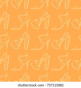 Shoes, vector illustration, pattern, fashion  