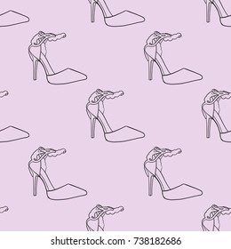 Shoes, vector illustration, pattern, fashion  