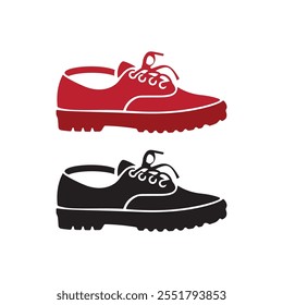 Shoes vector illustration, Shoe Icon theme symbol with silhouette 