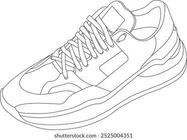 Zapatos de Vector aislados zapatos icono de diseño de dibujo a mano, zapatos ilustración de moda, zapatillas de deporte conjunto de Ilustración vectorial