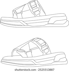 Shoes vector isolated shoes icon hand draw design, shoes fashion illustration, sneakers vector illustration set 