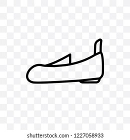 Shoes vector linear icon isolated on transparent background, Shoes transparency concept can be used for web and mobile
