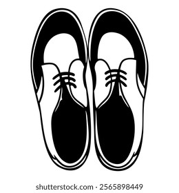 Shoes Vector Silhouette line art