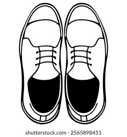 Shoes Vector Silhouette line art