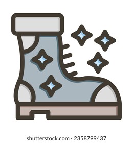 Shoes Vector Thick Line Filled Colors Icon For Personal And Commercial Use.
