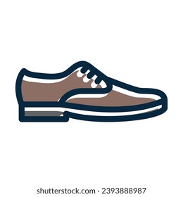 Schuhe mit Vektordicklinie ausgefüllte dunkle Farbsymbole für private und kommerzielle Nutzung.
