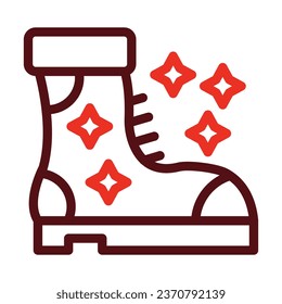 Shoes Vector Thick Line Two Color Icons For Personal And Commercial Use.
