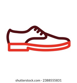 Shoes Vector Thick Line Two Color Icons For Personal And Commercial Use.
