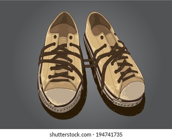 Shoes vintage vector