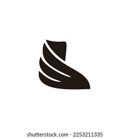 Shoes, wings geometric simple symbol logo vector