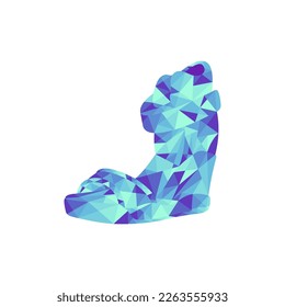 Shoes woman geometric polygon creative design