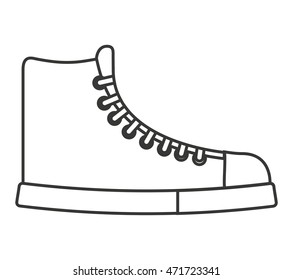 shoes young fashion isolated icon vector illustration design