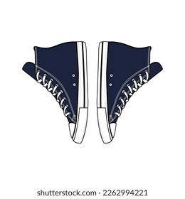 Imagen E Ilustración Del Vector De La Marina De Alta Velocidad Shoes_Converse