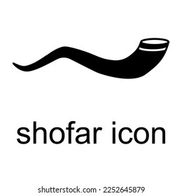 Shofar horn icon, graphic religion design symbol, ritual web sign vector illustration .