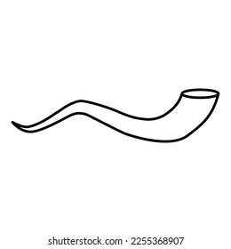 Shofar horn icon, graphic religion design symbol, ritual web sign vector illustration .