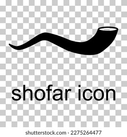 Shofar horn icon, graphic religion design symbol, ritual web sign vector illustration .