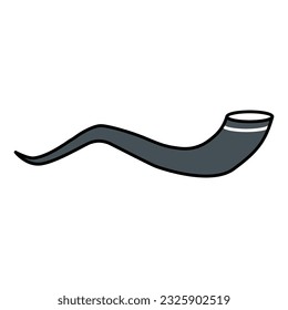 Shofar horn icon, graphic religion design symbol, ritual web sign vector illustration .