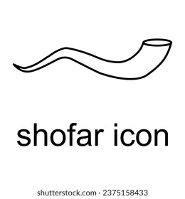 Shofar horn icon, graphic religion design symbol, ritual web sign vector illustration .