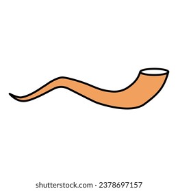 Shofar horn icon, graphic religion design symbol, ritual web sign vector illustration .