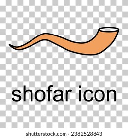 Shofar horn icon, graphic religion design symbol, ritual web sign vector illustration .