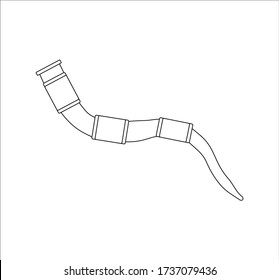 shofar is a horn typical of the Jewish religion. illustration for web and mobile design.