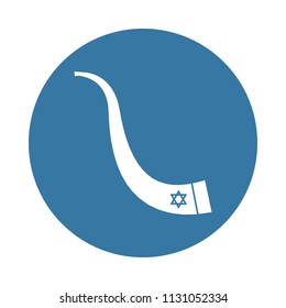 shofar icon in Badge style 