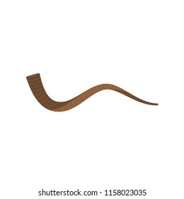 Shofar icon in flat design. Rosh hashana holiday concept.