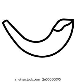 shofar icon flat thin outline art logo
